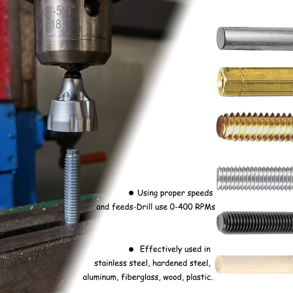 SeonFook Deburring External Chamfer Tool Bolt Thread Repair Screw Burr...