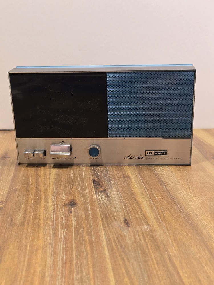 Vintage IDEAL Solid State Cassette Recorder Retro 60s/70s Tape Player Untested