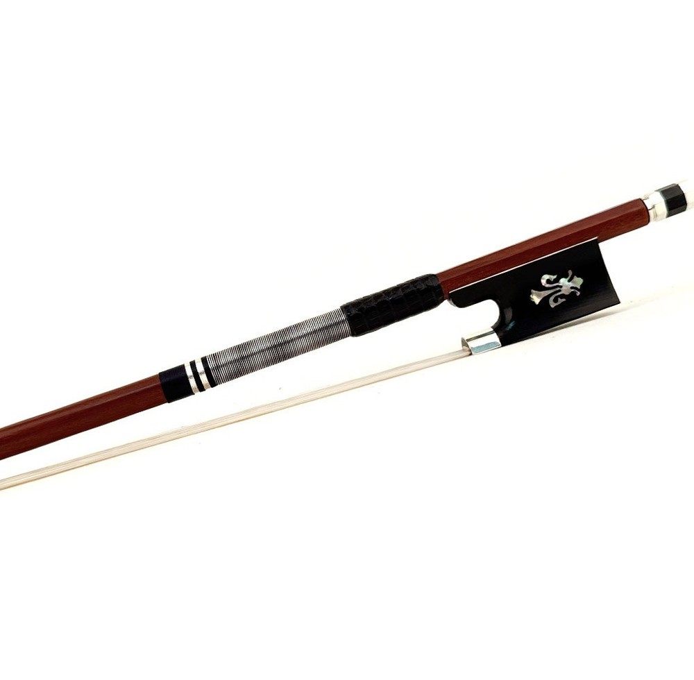 Master Antique Pernambuco Violin Bow 4/4 Ebony Fleur-de-Lys Frog Silver Fast 62g