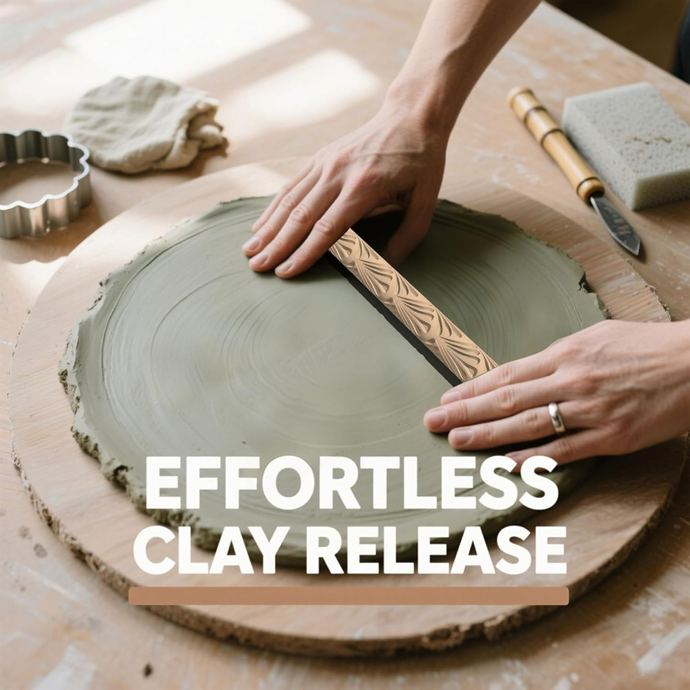 Clay Texture Rollers | 10-Pack Polymer Clay Texture Roller Set for Pottery & Cra