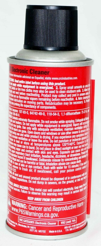 CRC 05101 QD Electronic Cleaner Net Wt 4.5 Oz