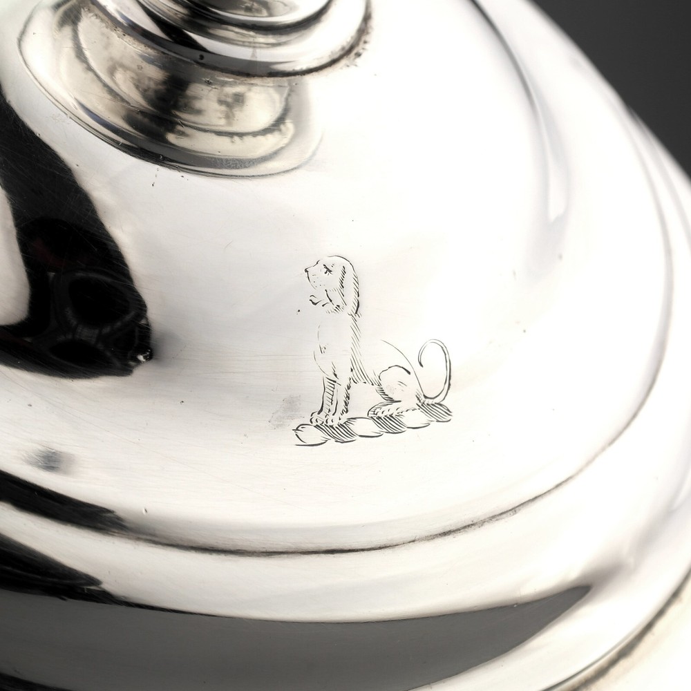 Rare Provincial / London Queen Anne Solid Silver Cup Cover. Unattributed Mark.