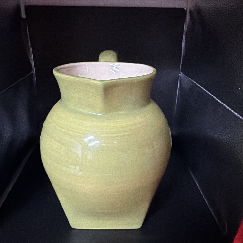 Tastefully Simple Green Leaf Ceramic Pitcher Host Collection FAST FREE SHIP