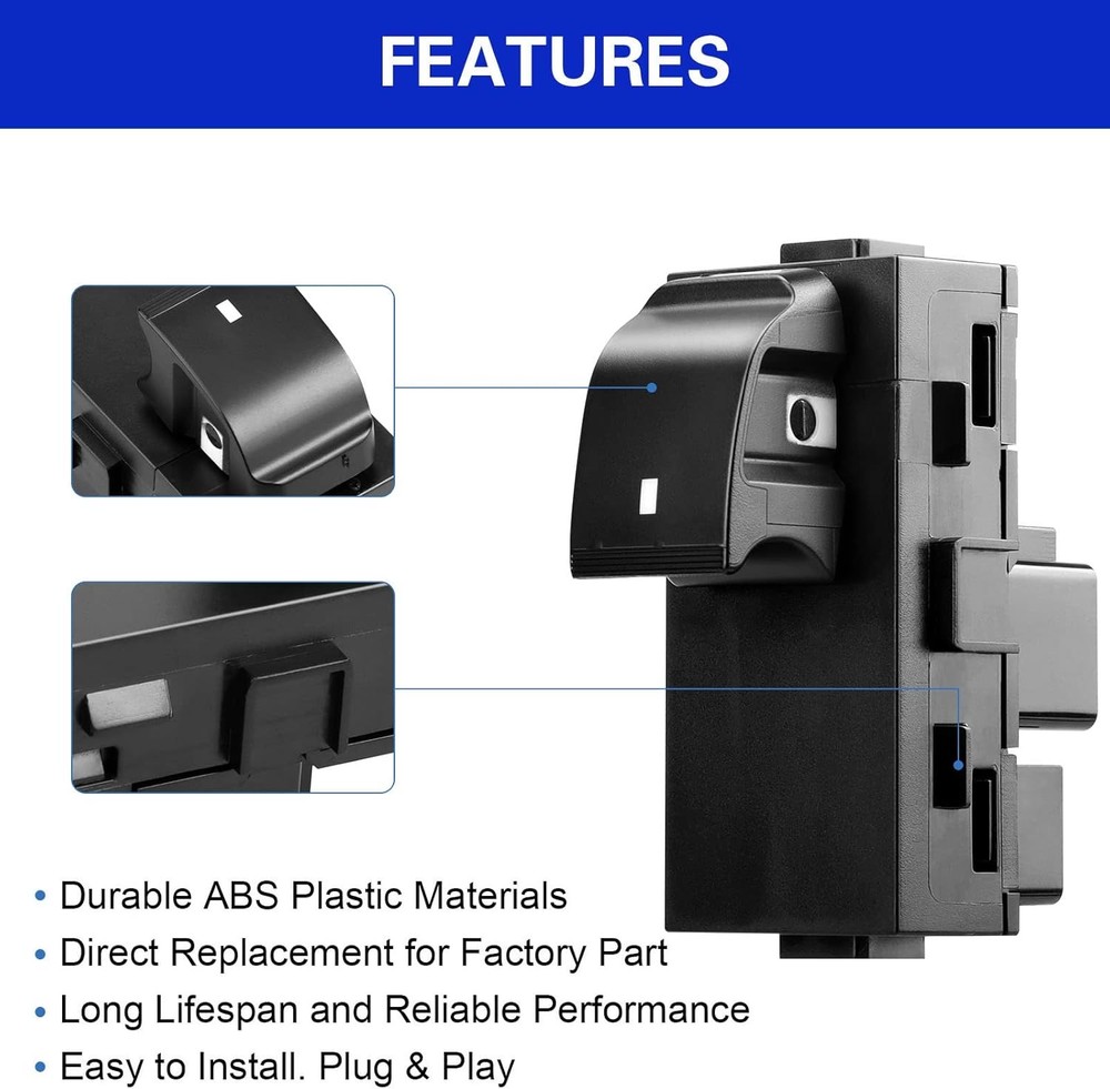 LCWRGS 3pcs Passenger Power Window Control Switch Buttons Compatible with 2008-2