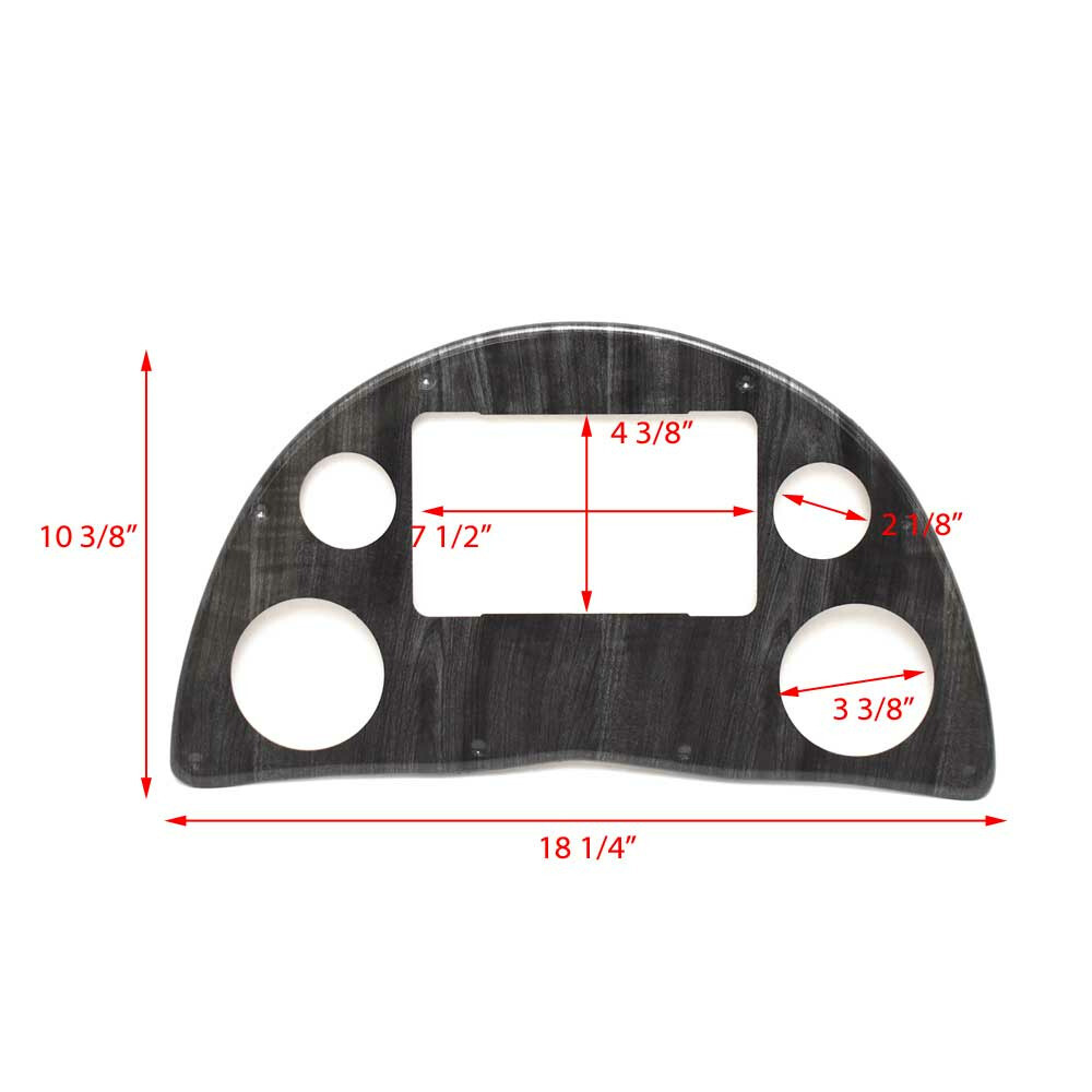 Jet Technologies Boat Blank Gauge Panel 11326-0366 | Gray Plastic
