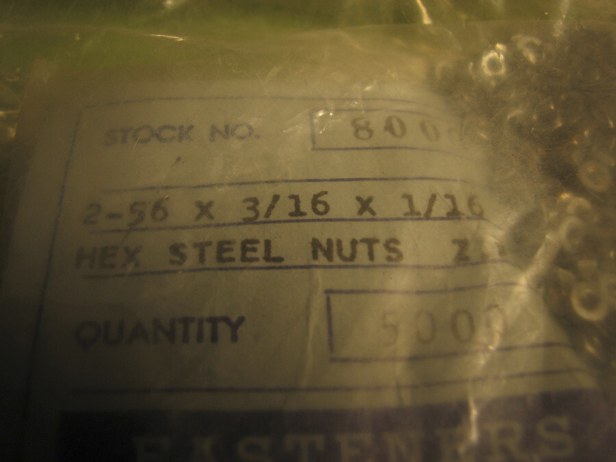 50qty #2-56 Hex Steel Nut