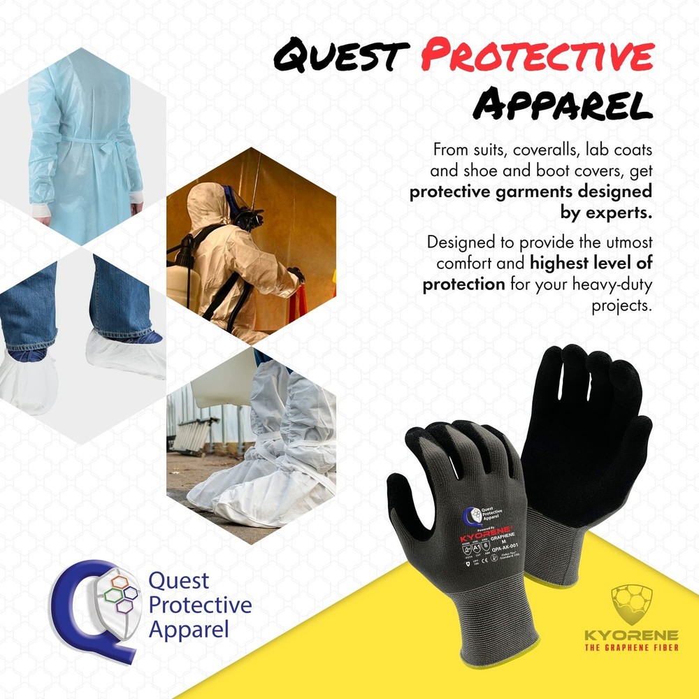 Quest Protective Apparel Cut Resistant Work Gloves (ANSI A1) – Lightweight