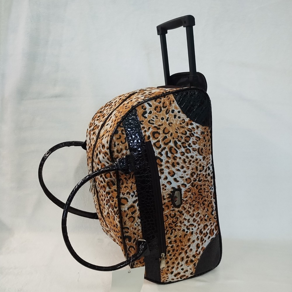 Gloria Vanderbilt Carryon Rolling Weekend Overnight Bag Telescoping Handle 19.5"