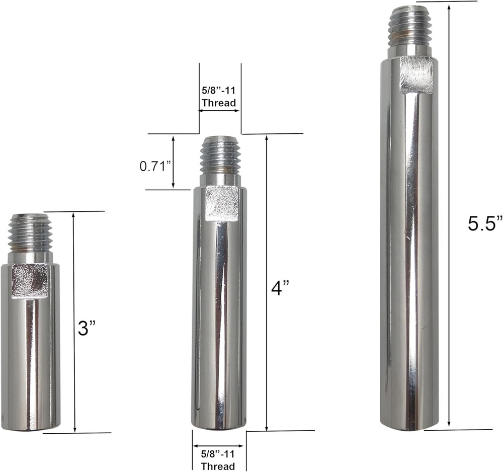 5/8"-11 Thread Angle Grinder Extension Shaft Buffer Backing Plate,3" 4" & 5.5" C