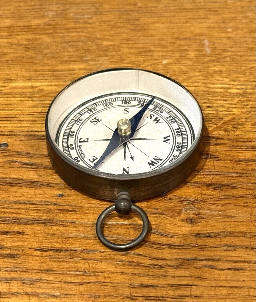 Vintage German Brass Pocket Compass