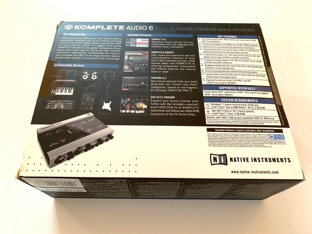 Native Instruments KOMPLETE AUDIO 6 Recording Interface w/box