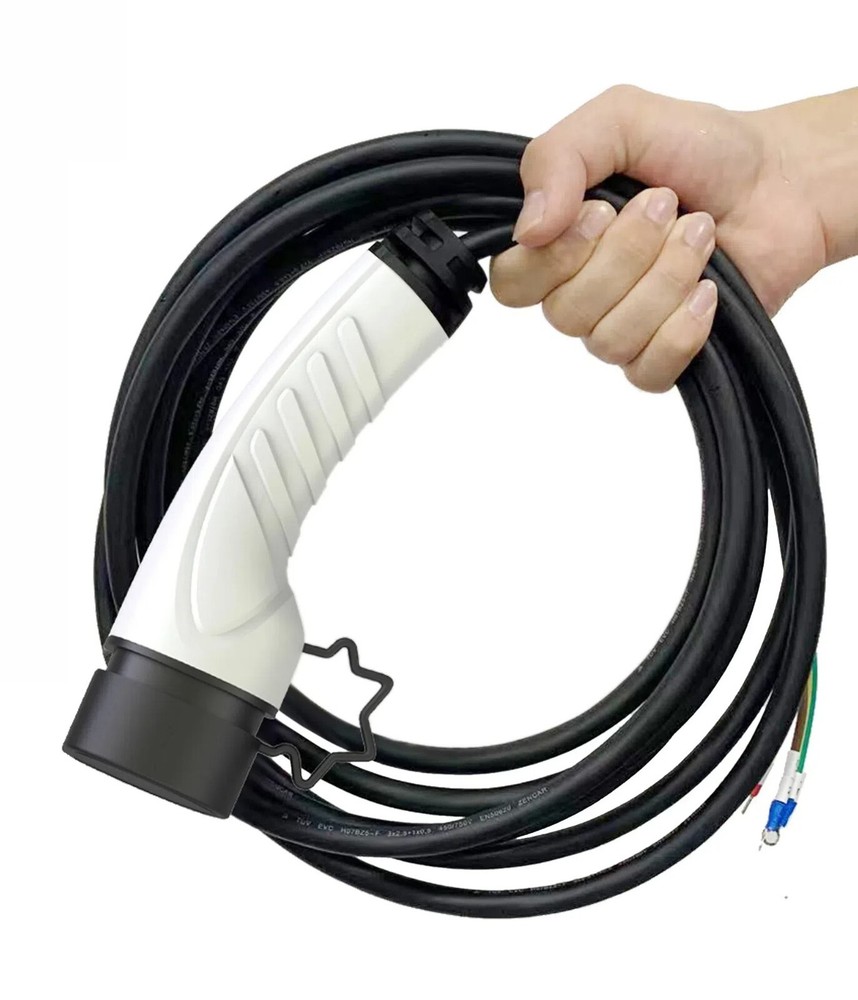 Open End EV Charging Cable Replacement Type 2, 7kW 32A 1 Phase, 110-250V, 5m