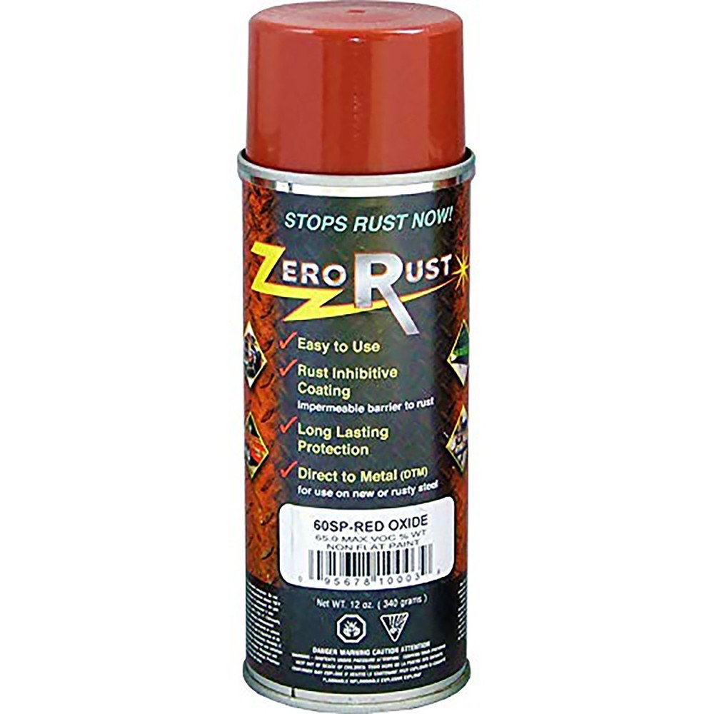 Zero Rust - 60SP - Red Oxide - Rust Inhibitive Coating - 12oz Aerosol