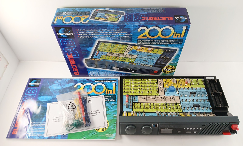 Maxitronix ELECTRONIC LEARNING LAB With 200 Educational Wiring Projects COMPLETE