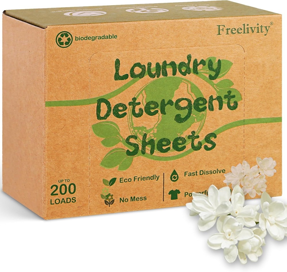 Laundry Deternt Sheets, 200 Sheets Fresh Linen Scent -