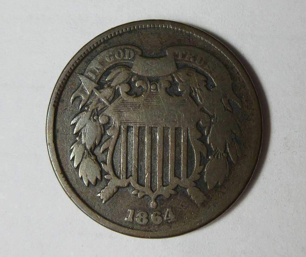 1864 Two Cent Fine (#1029a)