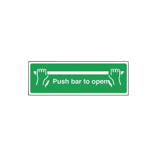 RT05775 Push Sign BAR To Open Hard Plastic 12052L