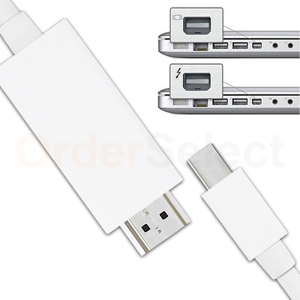 ThunderBolt Mini DisplayPort to HDMI Cable for MacBook Pro Air Surface Pro