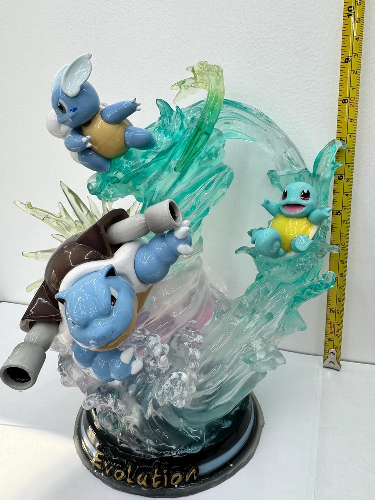 Squirtle, Wartortle, & Blastoise Evolution Diorama