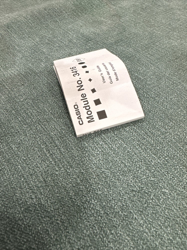 Casio User's Guide Module no 3416 - User Guide Only