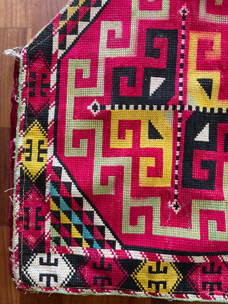 Central Asian Vintage Needlepoint Bag Rare