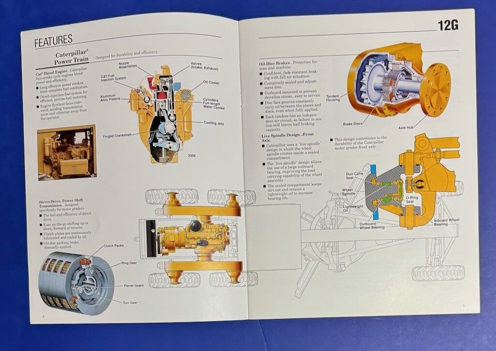 CATERPILLAR BROCHURE 12G Motor Grader 1993