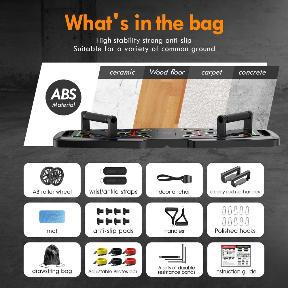 Efficient Push Up Board with 20 Accessories for Ultimate Home Gym Experience