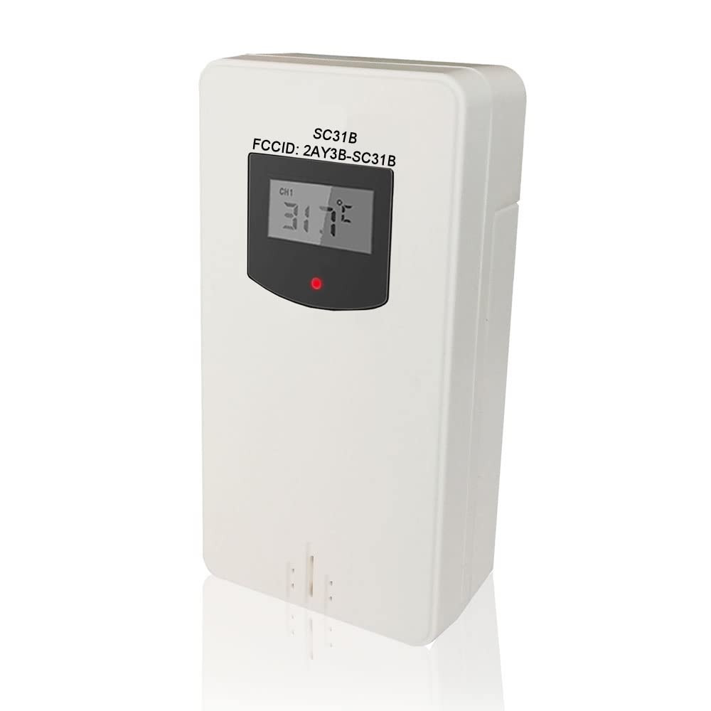 Wireless Remote Sensor Indoor Outdoor Thermometer Replacement for SC31B Projecti