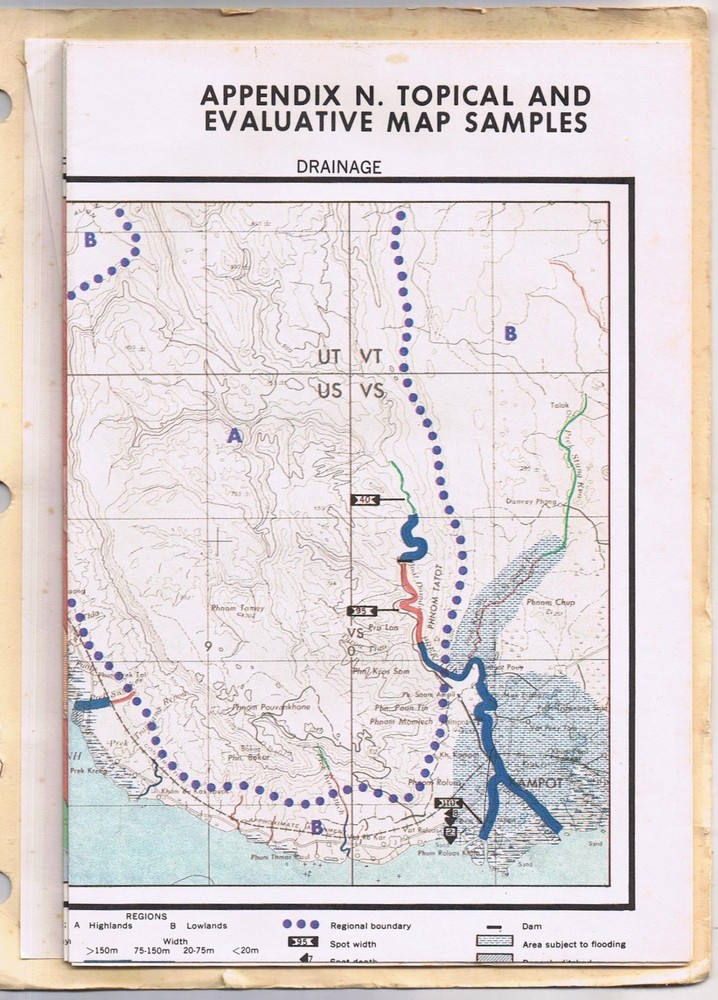 Map Kampot Cambodia Topical & Evaluative Map Samples Military