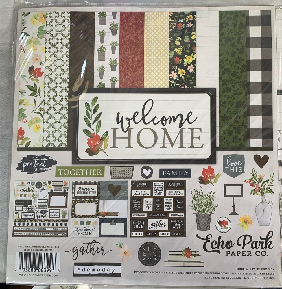 Echo Park 12" x 12" WELCOME HOME collection kit~Beautiful!