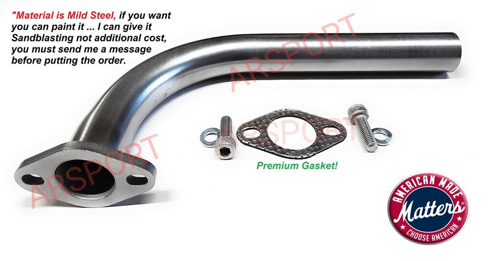 Exhaust Header pipe for: Predator Max 459cc, Duromax XP16HPE & XP18HPE 457cc