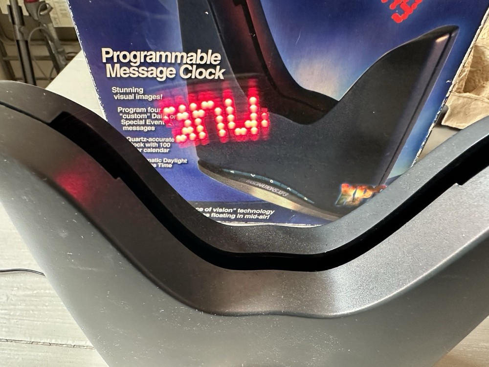 Programmable Floating Message Clock Fascinations XP3 Customizable Working Great!