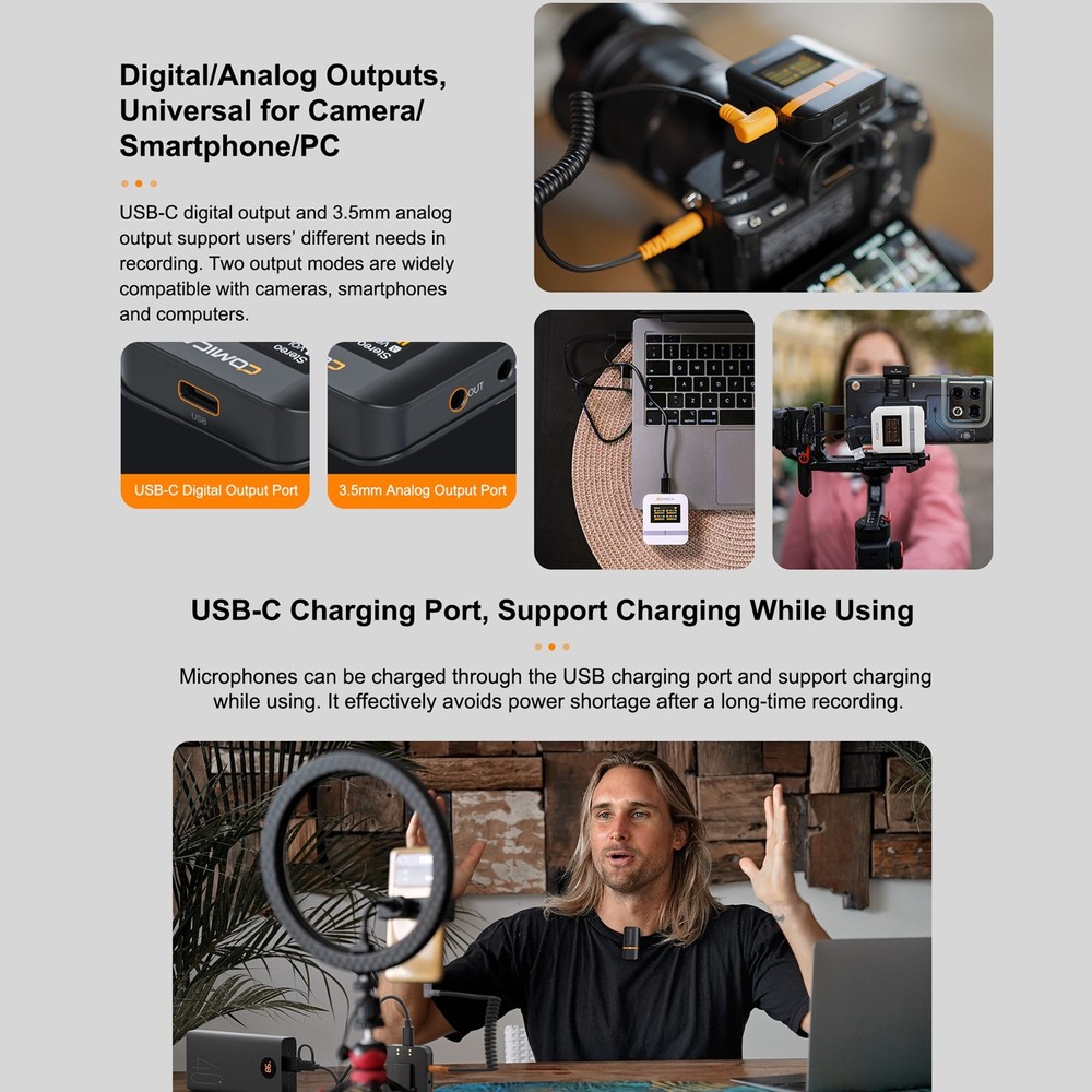 Comica Vimo Q Four-Channel Mini Wireless Lavalier Microphone System