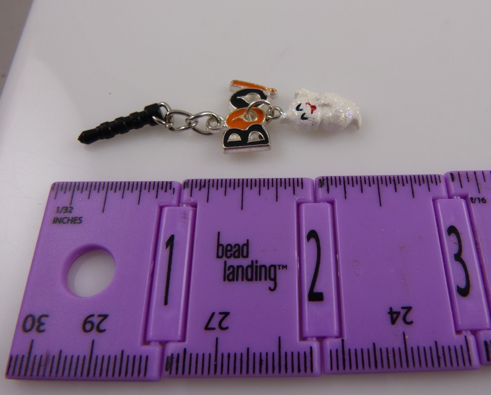 Boo Ghost Ghostly plug cell phone or Ipad charm ear cap dust plug