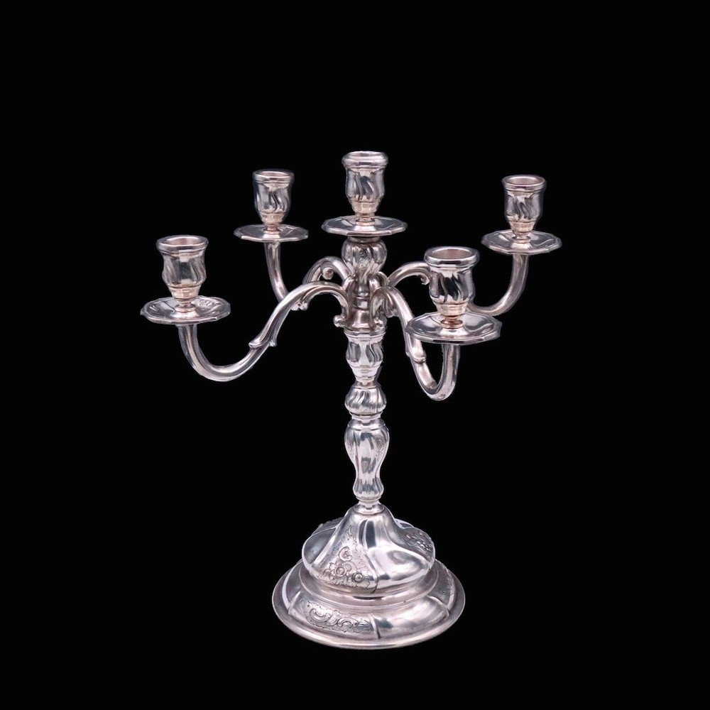Danish Silver Five-Light Candelabra - 1935.