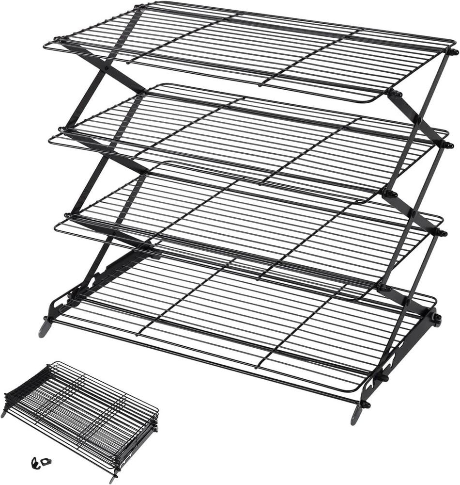 Geesta 2/3/4-Tier Upgraded Collapsible Cooling Rack with Adjustable 3 Setting...