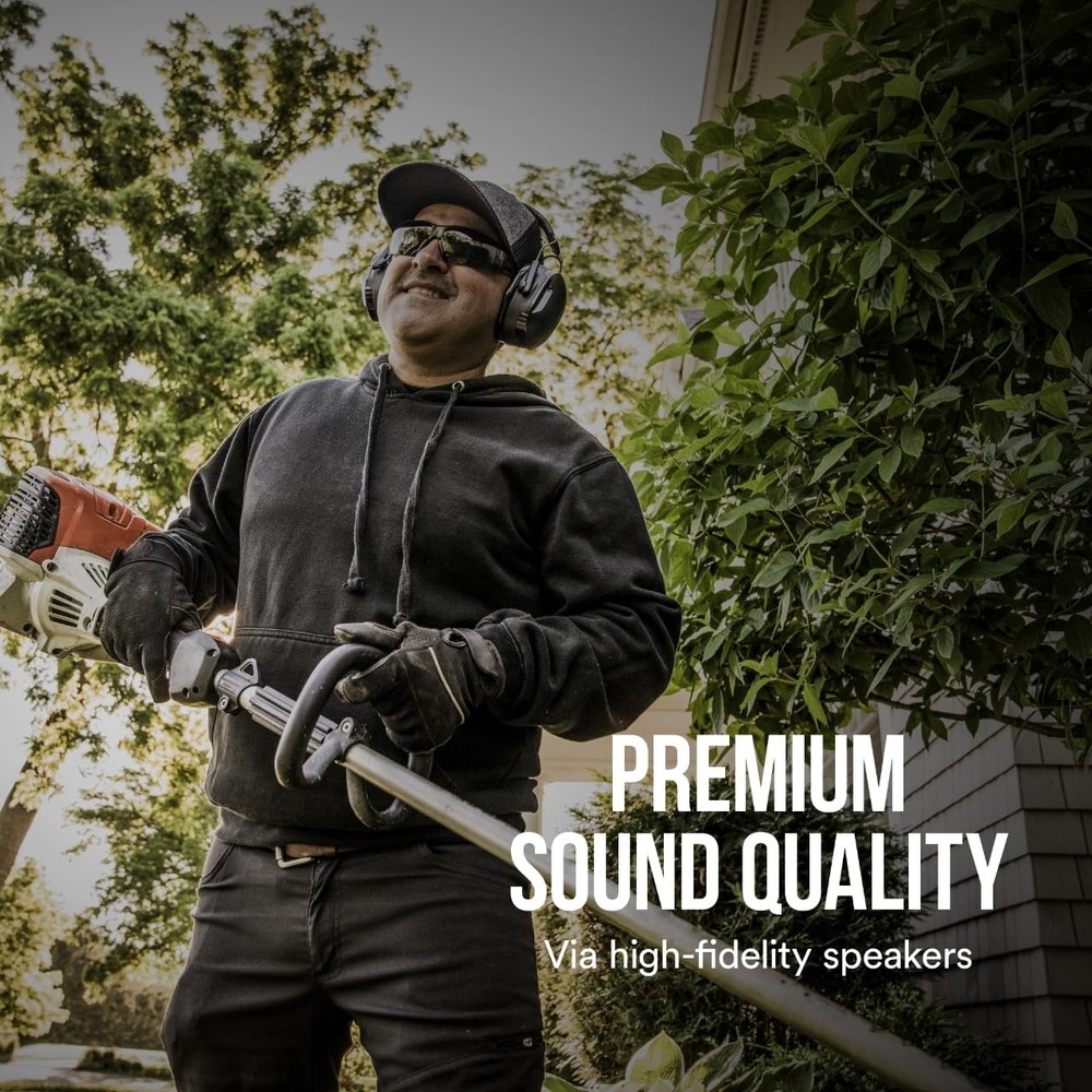 3M WorkTunes Connect + Solar Wireless Hearing Protector with Bluetooth Techno...