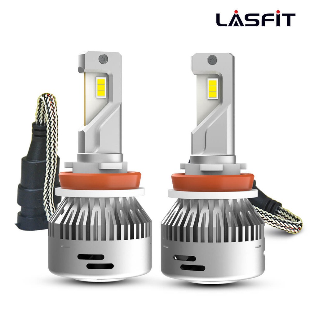 Lasfit H11 LED Headlight Bulbs White Low Beam Conversion Kit 6000LM Super Bright