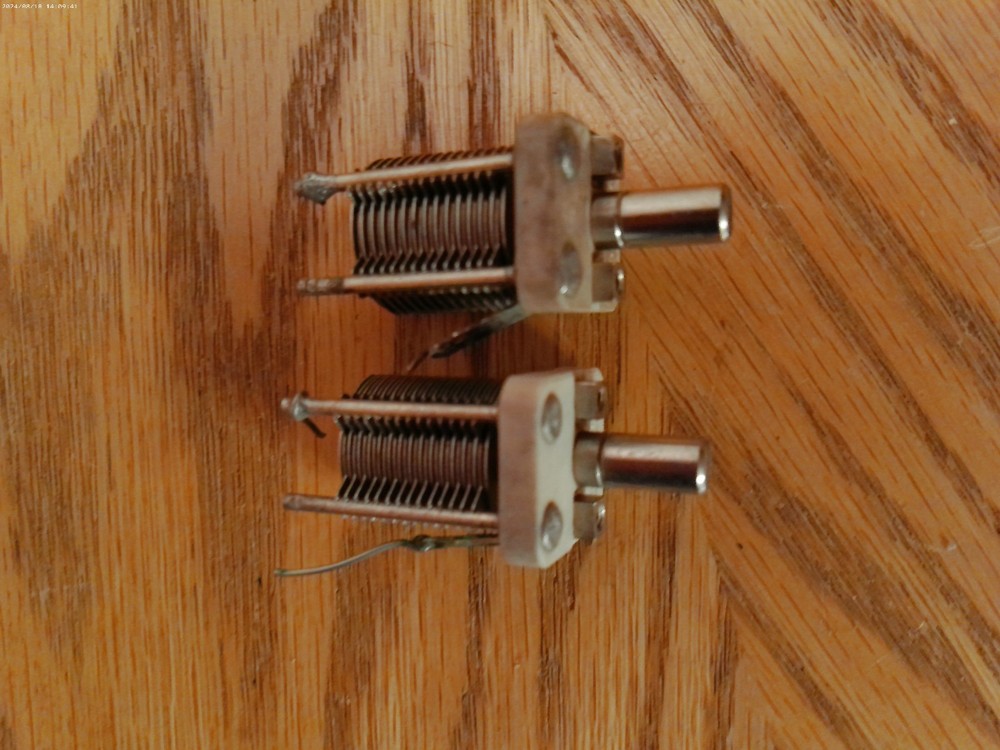 2 E.F. Johnson Variable Capacitors same model 90pf each
