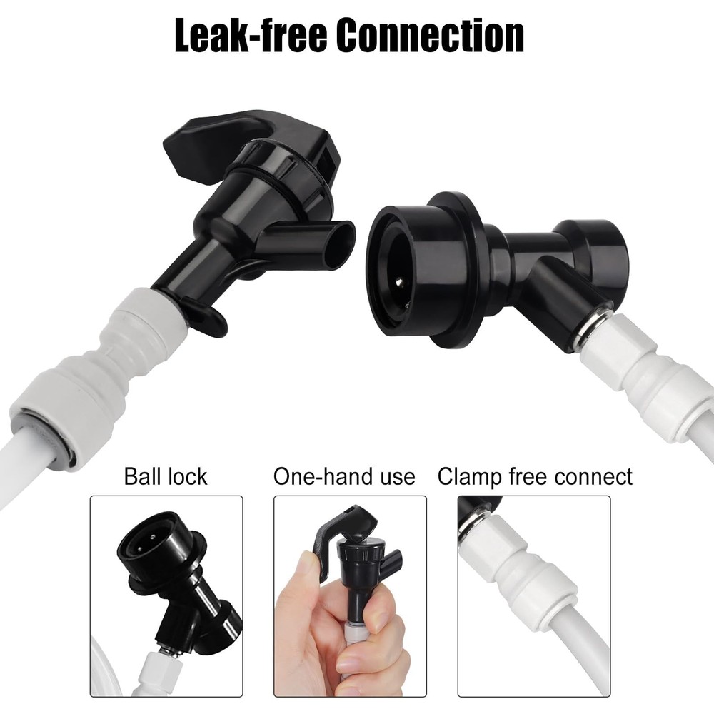 5ft Ball Lock Beer Line Assembly for Corny Keg Party Tap Ball Lock Keg Beer L...