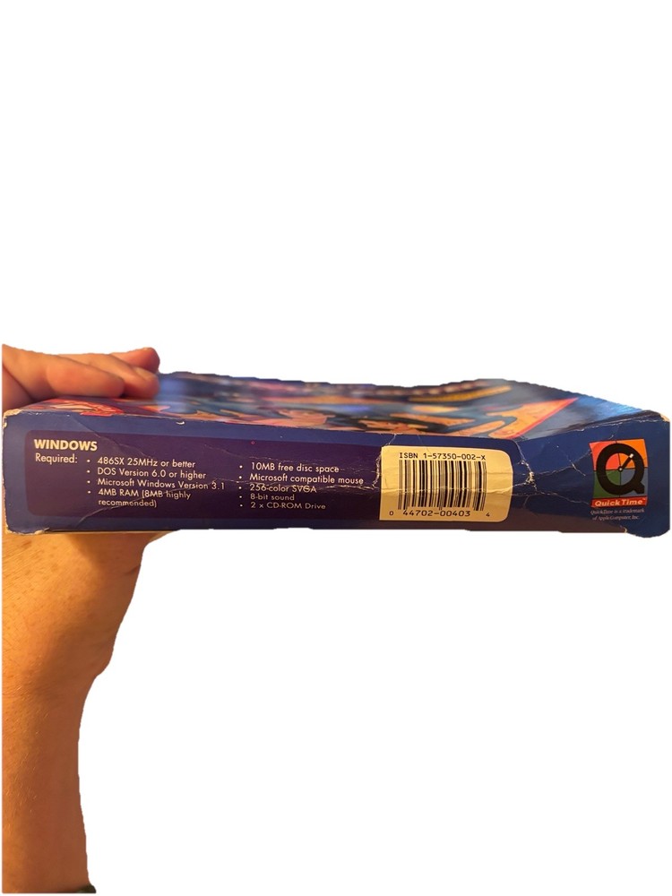 Vintage Disney Aladdin Activity CD ROM PC Game 1995 Windows Complete Box CIB