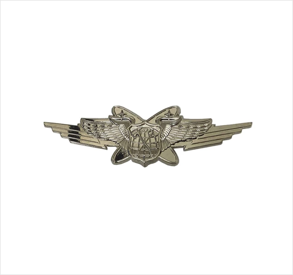 GENUINE U.S. AIR FORCE BADGE: BASIC MULTI DOMAIN WARFARE OFFICER - MID-SIZE