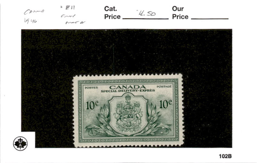 Canada, Postage Stamp, #E11 Mint Hinged, 1946 Special Delivery (AH)