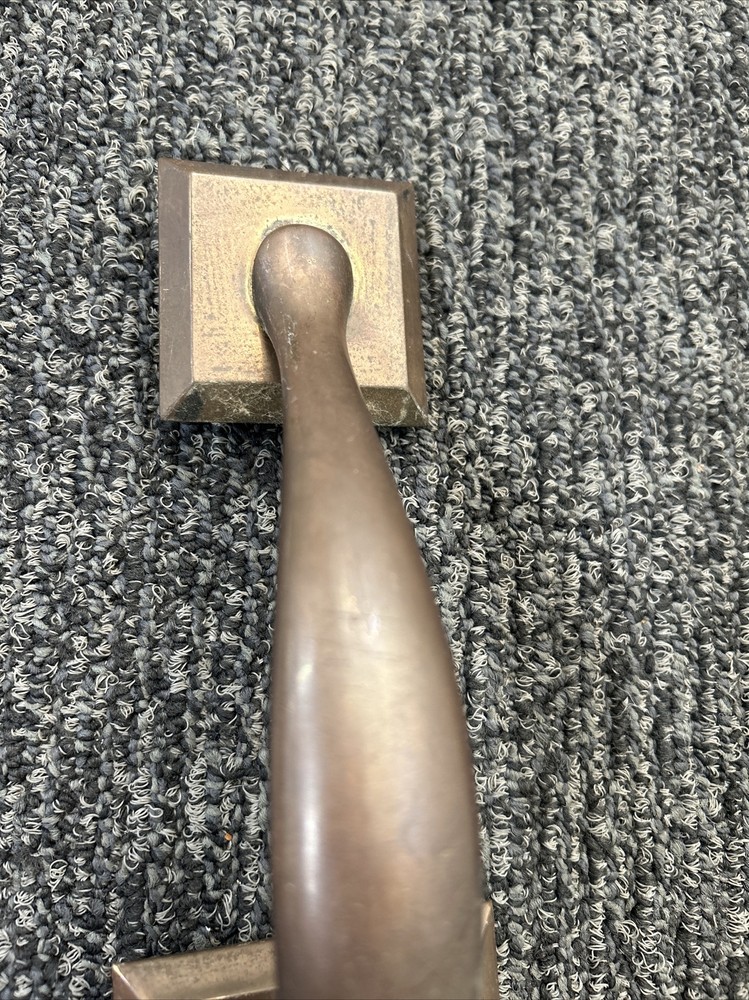 Vintage SOLID BRASS Large EXTERIOR FRONT DOOR PULL HANDLE 8 7/8”