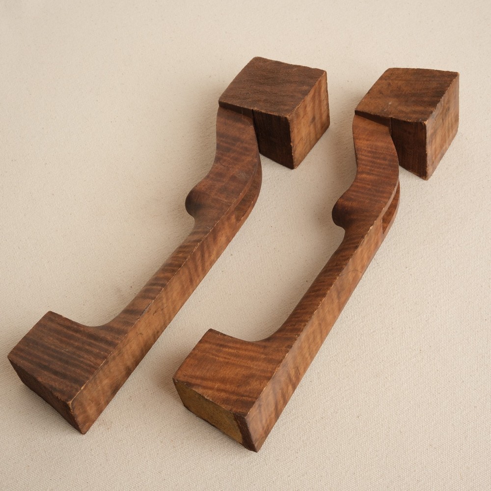 2 Old 4/4 Violin Scrolls Necks #VB273