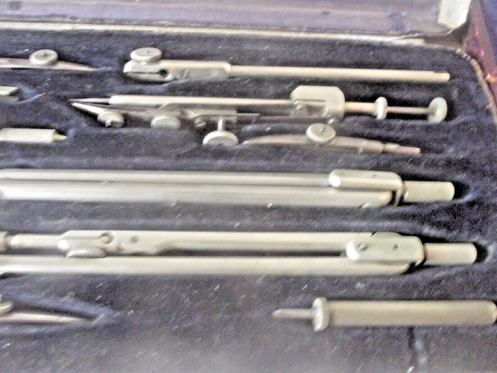 Two Vintage Cased Architects / Draftsman Drawing Sets