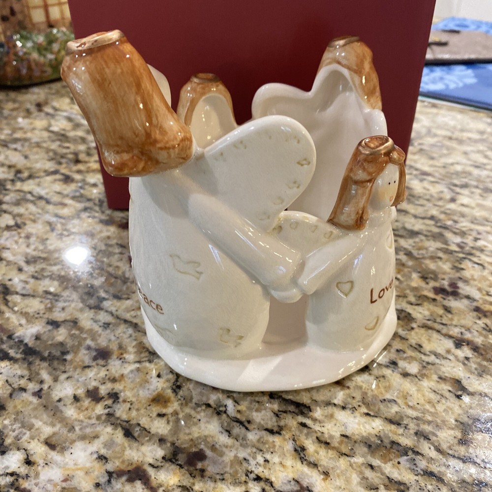 Christmas angels candleholder