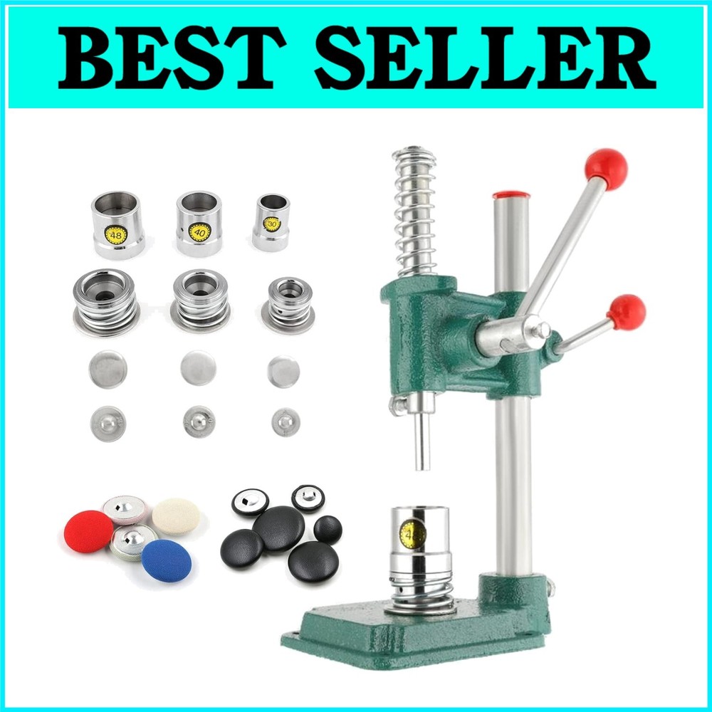 DIY Fabric Button Maker with 300 Buttons & 3 Molds - Create Personalized Designs