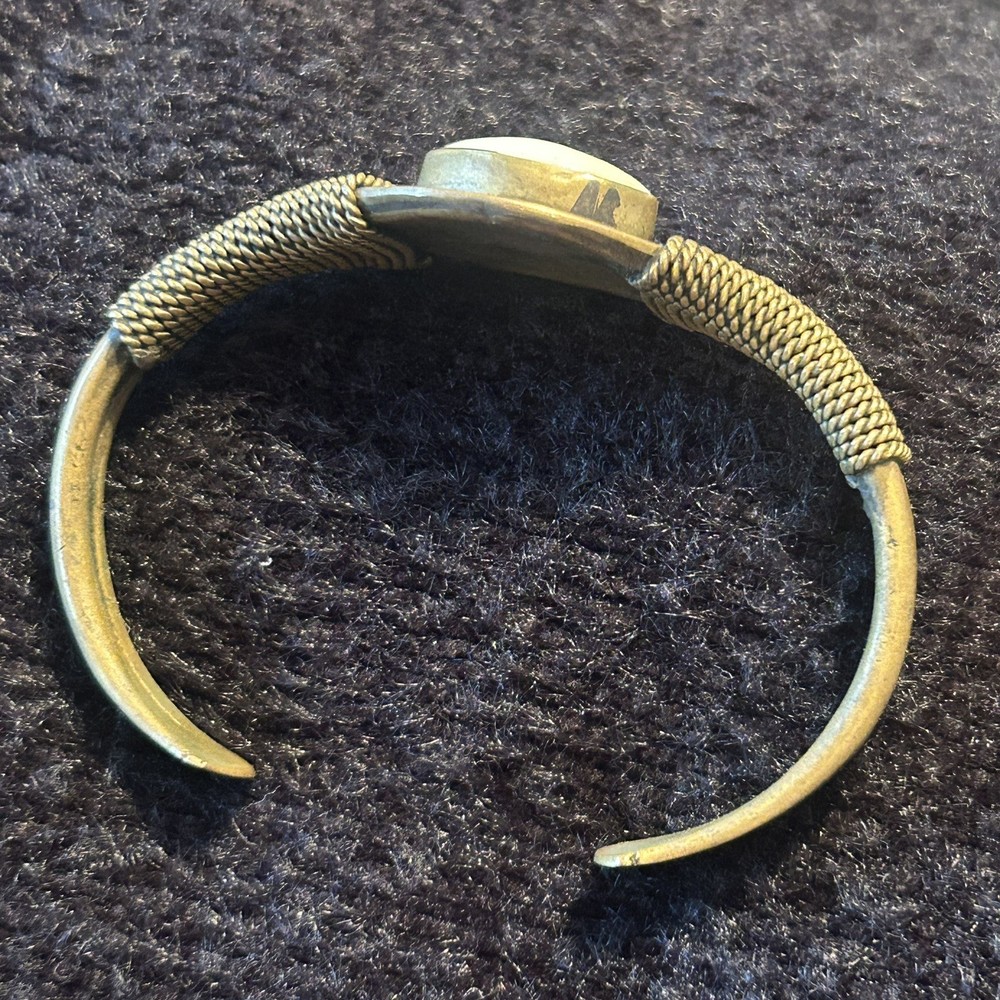 Brass Bracelet Handmade & Signed with Cowry shell