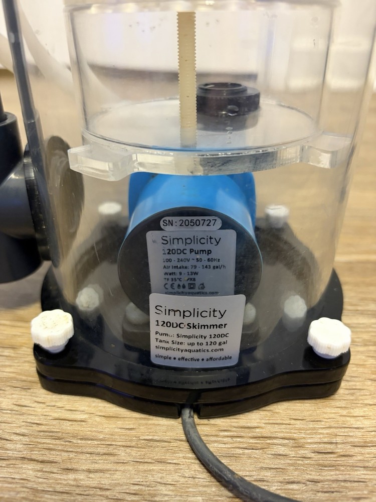 Simplicity 120DC Protein Skimmer w/ DC Controller For Reef Aquariums